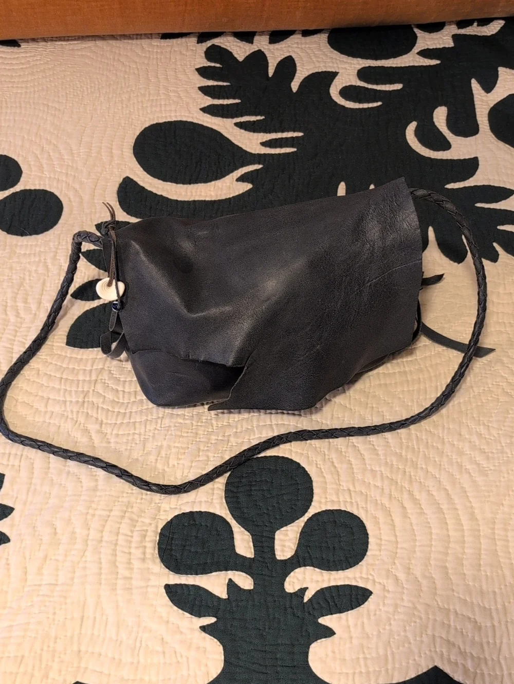 Sky Cody Blue Leather Crossbody Bag - Made In Hawaii